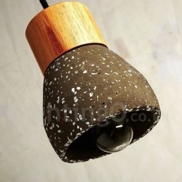 Μοντέρνο Σύγχρονο Κρεμαστό Φωτιστικό 1 Light Wood Concrte