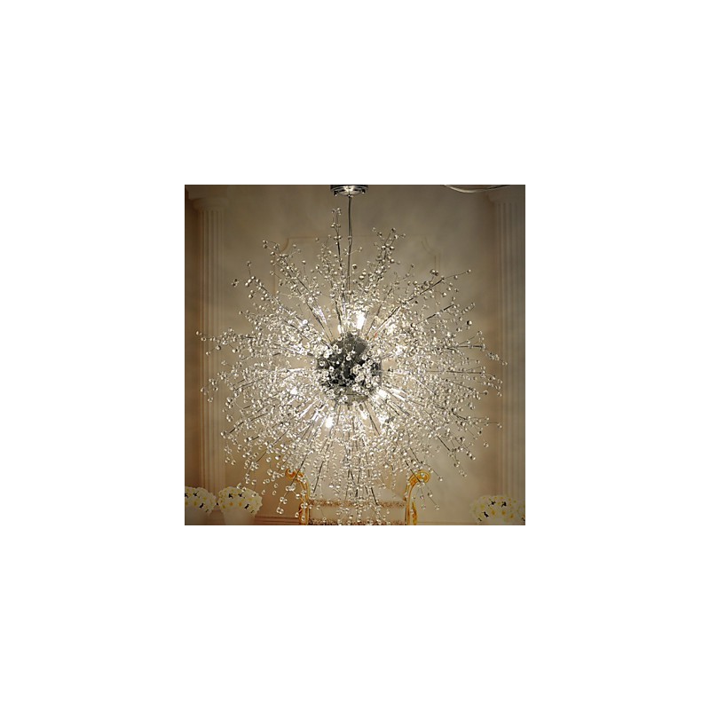 Μοντέρνα μοντέρνα βάση φαναριού Globe Crystal Chrome Metal Flush