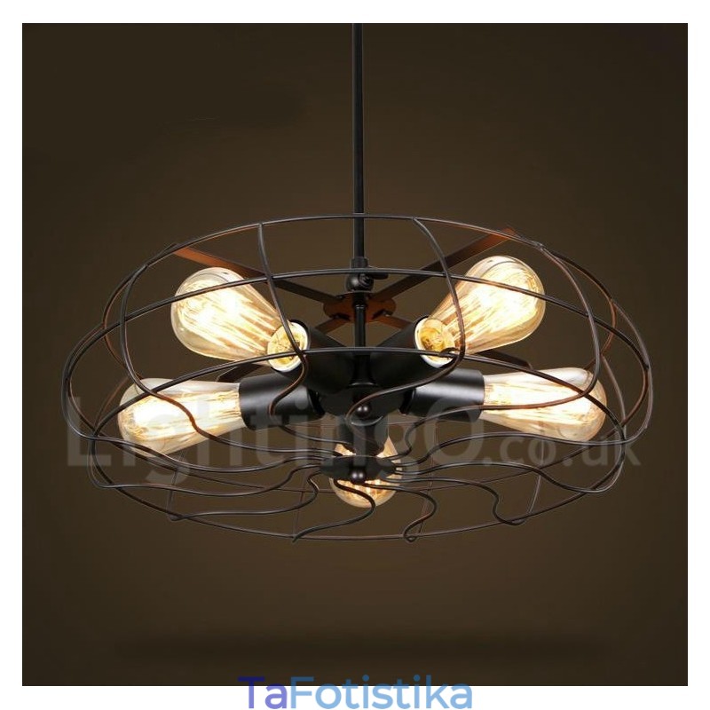 Retro Vintage 5 Light Κρεμαστό Φωτιστικό