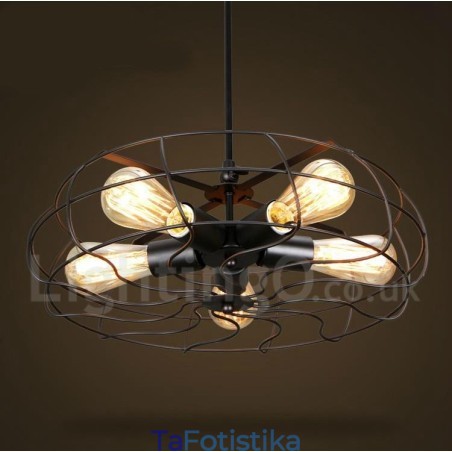 Retro Vintage 5 Light Κρεμαστό Φωτιστικό