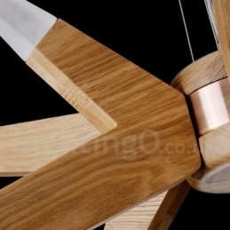 Μοντέρνο Σύγχρονο Ξύλο 12 Φωτιστικό Κρεμαστό Φωτιστικό