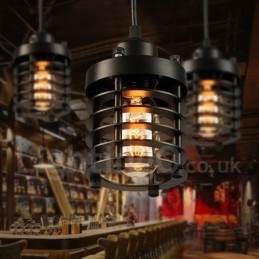 Retro Vintage Metal 1 Light Κρεμαστό Φωτιστικό