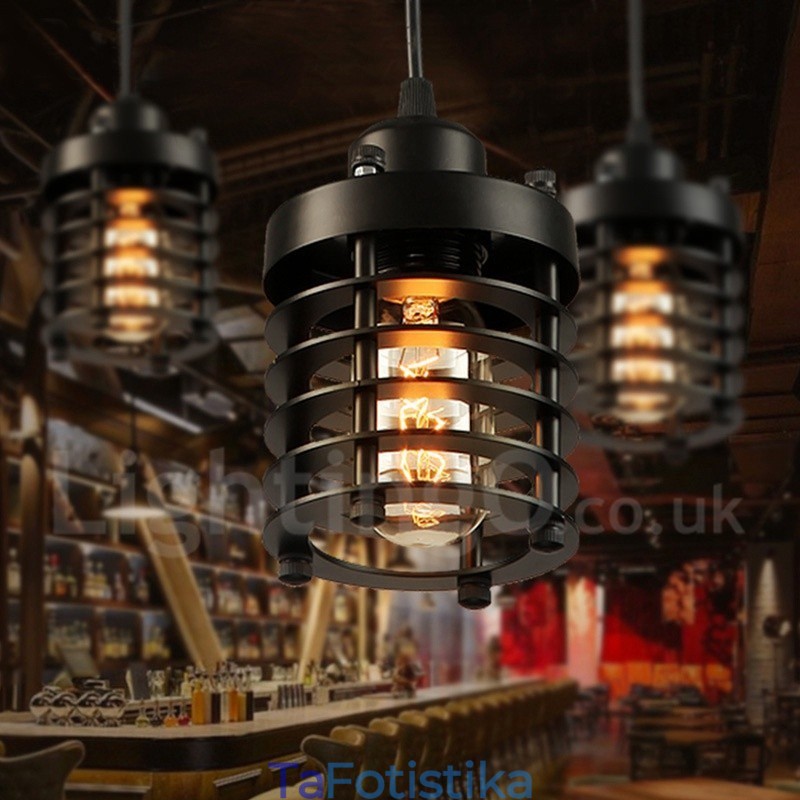 Retro Vintage Metal 1 Light Κρεμαστό Φωτιστικό