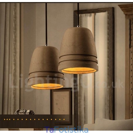 Retro Vintage Κρεμαστό Φωτιστικό από σκυρόδεμα Retro Vintage Κρεμαστό Φωτιστικό από σκυρόδεμα