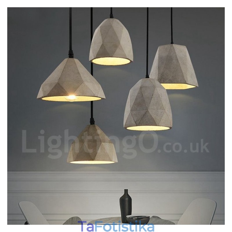 Κρεμαστό Φωτιστικό Vintage Concrte 1 Light