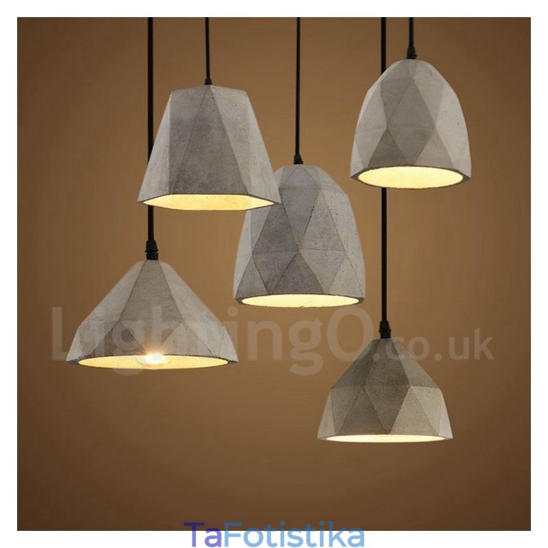 Κρεμαστό Φωτιστικό Vintage Concrte 1 Light