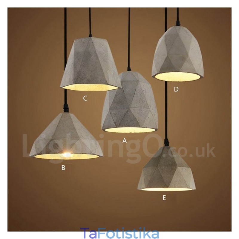 Κρεμαστό Φωτιστικό Vintage Concrte 1 Light