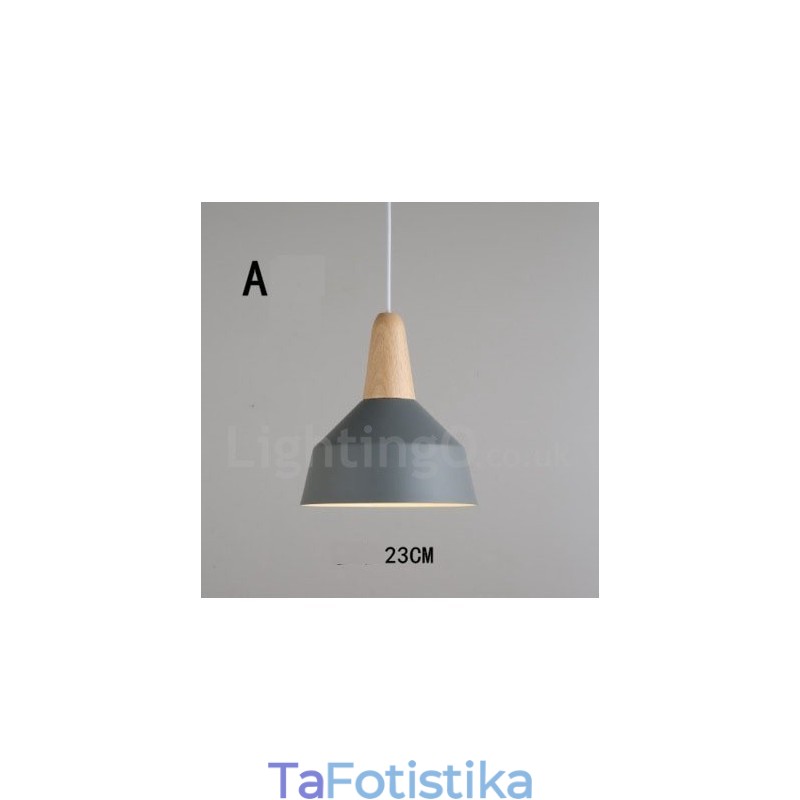 Μοντέρνο Σύγχρονο Ξύλο Μεταλλικό Πολύχρωμο Κρεμαστό Φωτιστικό