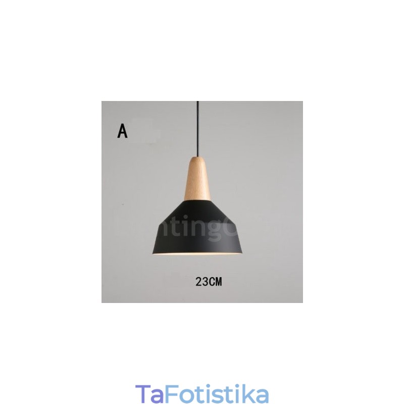 Μοντέρνο Σύγχρονο Ξύλο Μεταλλικό Πολύχρωμο Κρεμαστό Φωτιστικό