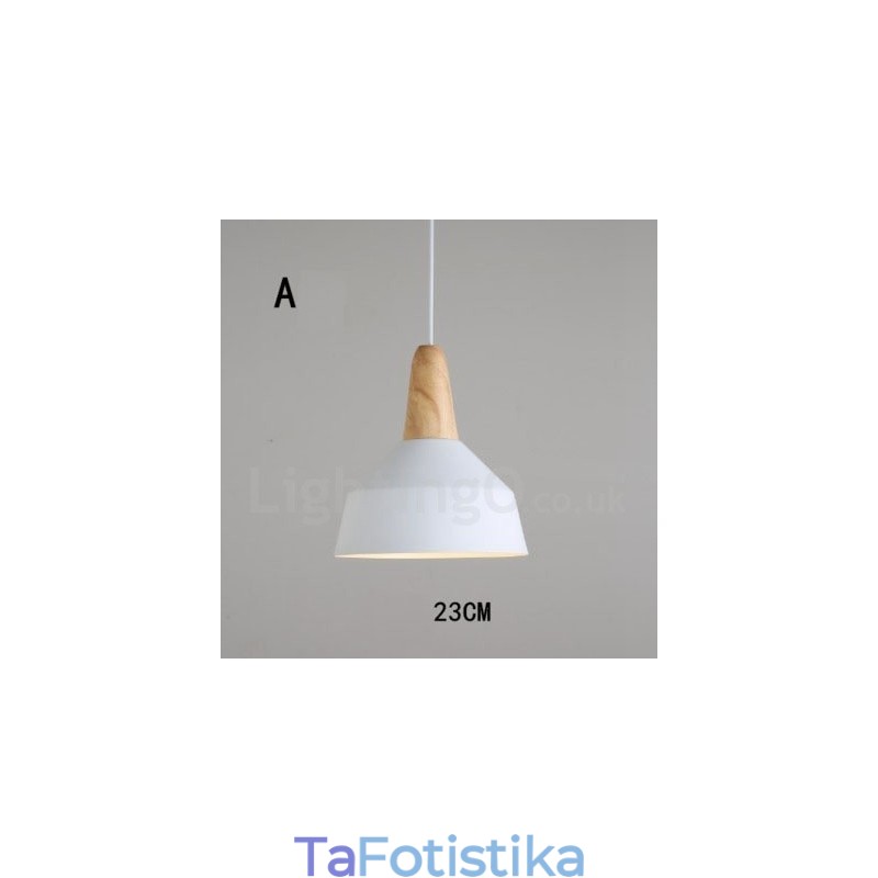 Μοντέρνο Σύγχρονο Ξύλο Μεταλλικό Πολύχρωμο Κρεμαστό Φωτιστικό