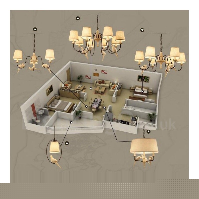 Κρεμαστό Φωτιστικό 3 Light Rustic Lodge Vintage