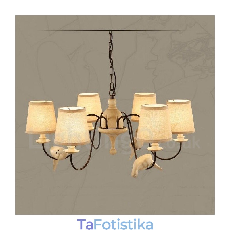 Φωτιστικό κρεμαστό 6 Light Rustic Lodge Vintage