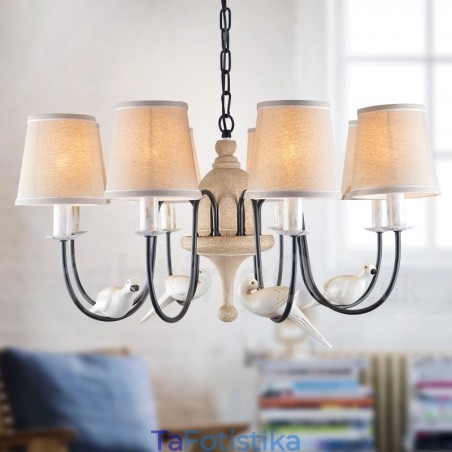Φωτιστικό κρεμαστό 8 Light Rustic Lodge Vintage Φωτιστικό κρεμαστό 8 Light Rustic Lodge Vintage