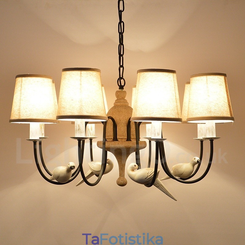 Φωτιστικό κρεμαστό 8 Light Rustic Lodge Vintage