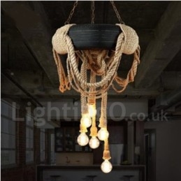 Country Vintage 6 Light Κρεμαστό Φωτιστικό