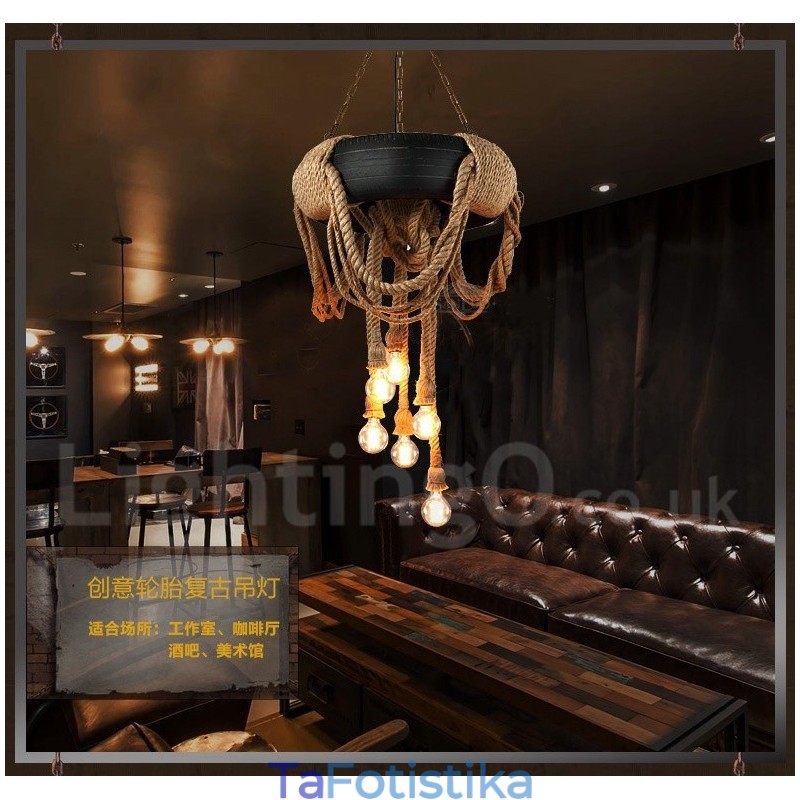 Country Vintage 6 Light Κρεμαστό Φωτιστικό