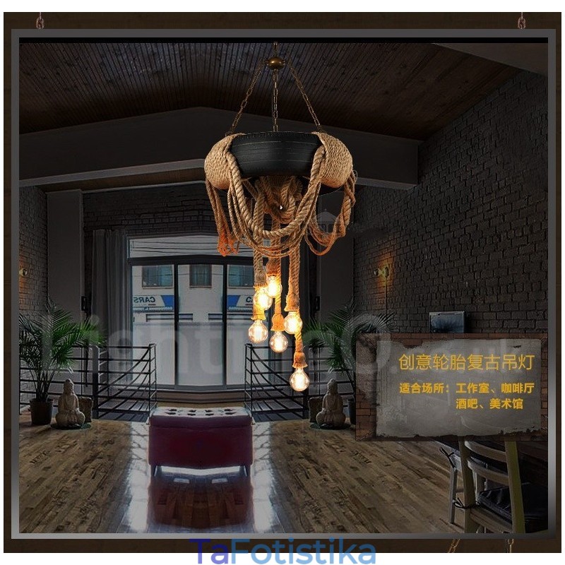 Country Vintage 6 Light Κρεμαστό Φωτιστικό