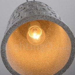 Retro Vintage Concrte 1 Light Κρεμαστό Φωτιστικό