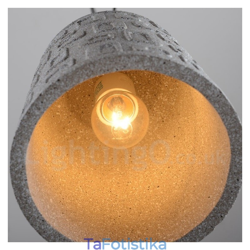 Retro Vintage Concrte 1 Light Κρεμαστό Φωτιστικό
