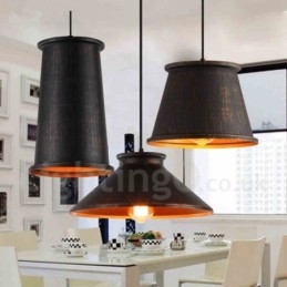 Retro Vintage 1 Light Μεταλλικό Κρεμαστό Φωτιστικό