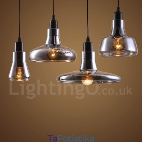 Retro Vintage 1 Light Κρεμαστό Φωτιστικό με Γυάλινη Σκιά Retro Vintage 1 Light Κρεμαστό Φωτιστικό με Γυάλινη Σκιά
