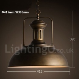 Retro Vintage Metal 1 Light Κρεμαστό Φωτιστικό