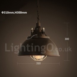 Retro Vintage Metal 1 Light Κρεμαστό Φωτιστικό