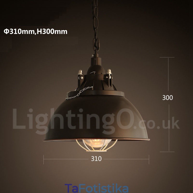 Retro Vintage Metal 1 Light Κρεμαστό Φωτιστικό