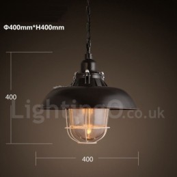 Retro Vintage Metal 1 Light Κρεμαστό Φωτιστικό