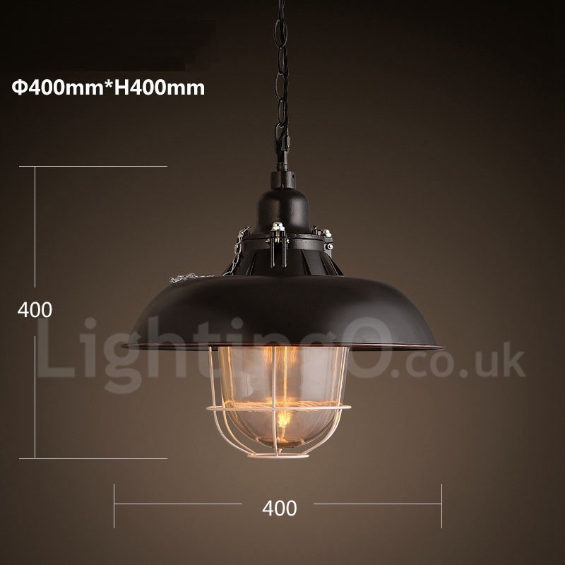 Retro Vintage Metal 1 Light Κρεμαστό Φωτιστικό