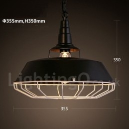 Retro Vintage Metal 1 Light Κρεμαστό Φωτιστικό