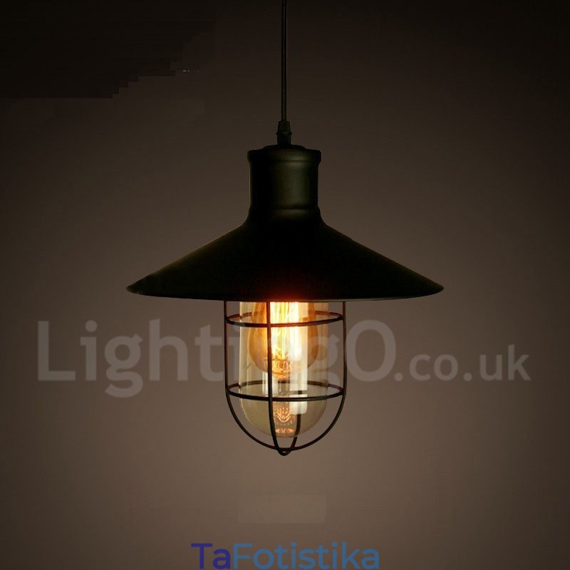Retro Vintage Metal 1 Light Κρεμαστό Φωτιστικό
