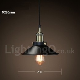 Retro Vintage Metal 1 Light Κρεμαστό Φωτιστικό