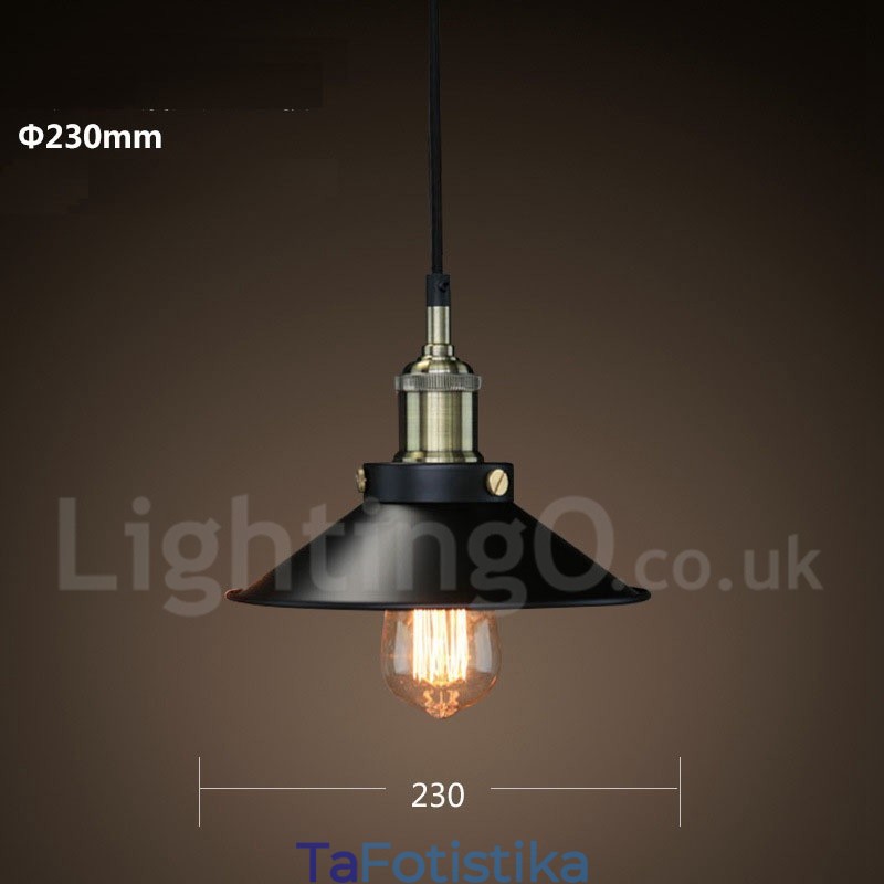 Retro Vintage Metal 1 Light Κρεμαστό Φωτιστικό