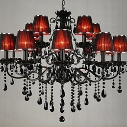 Chandelier Crystal Modern Contemporary Crystal 15 Ανοιχτό κόκκινο
