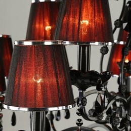 Chandelier Crystal Modern Contemporary Crystal 15 Ανοιχτό κόκκινο