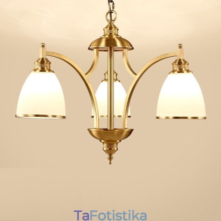 Ενσωματωμένος μεταλλικός χάλκινος πολυέλαιος 3 Light Rustic Lodge