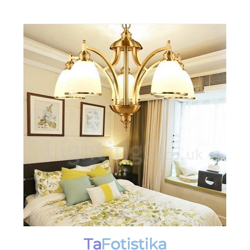 Ενσωματωμένος μεταλλικός χάλκινος πολυέλαιος 5 Light Rustic Lodge