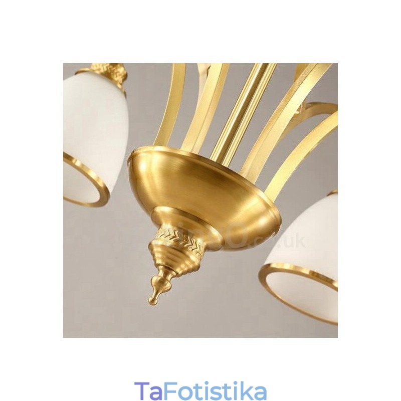 Ενσωματωμένος μεταλλικός χάλκινος πολυέλαιος 5 Light Rustic Lodge