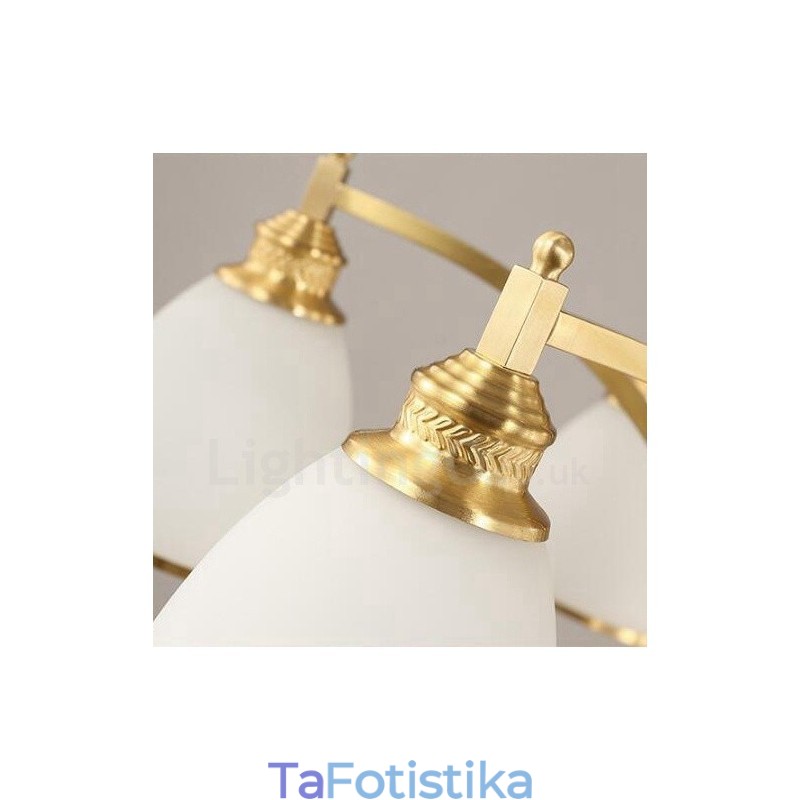 Ενσωματωμένος μεταλλικός χάλκινος πολυέλαιος 8 Light Rustic Lodge