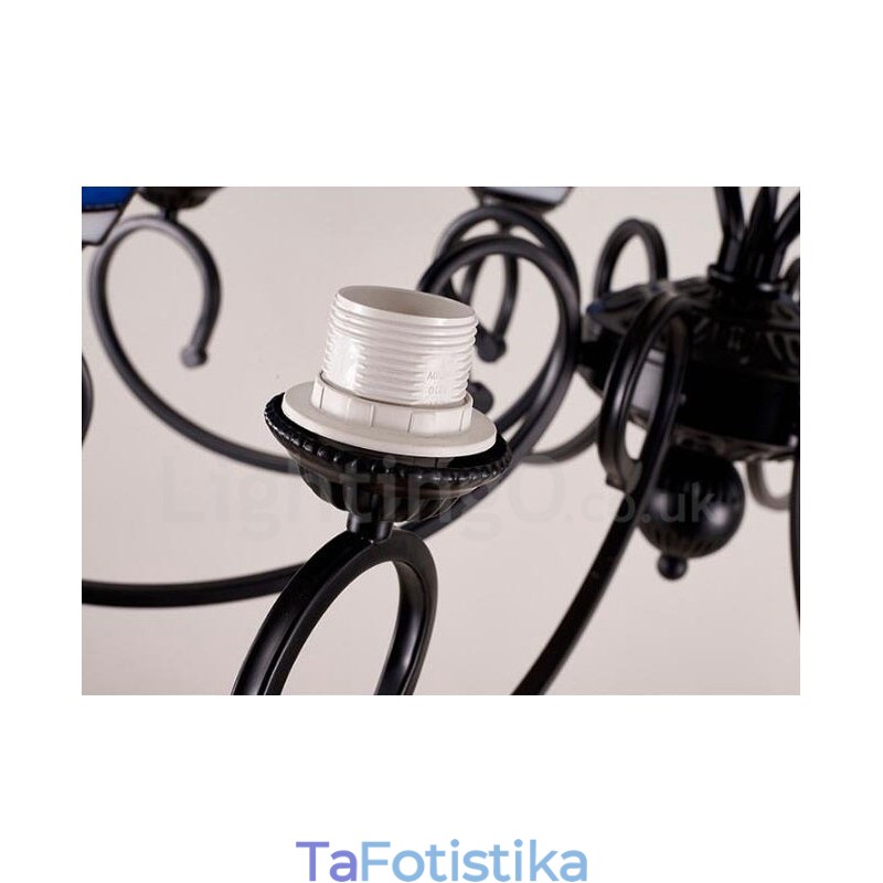 8 Ενσωματωμένος μεταλλικός πολυέλαιος ελαφρού μεσογειακού στυλ