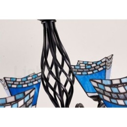 8 Ενσωματωμένος μεταλλικός πολυέλαιος ελαφρού μεσογειακού στυλ