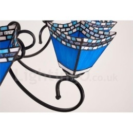 8 Ενσωματωμένος μεταλλικός πολυέλαιος ελαφρού μεσογειακού στυλ