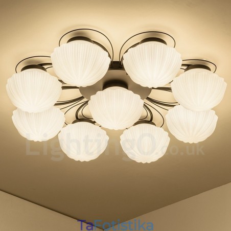 Ενσωματωμένος πολυέλαιος 9 Light Rustic Lodge Ενσωματωμένος πολυέλαιος 9 Light Rustic Lodge