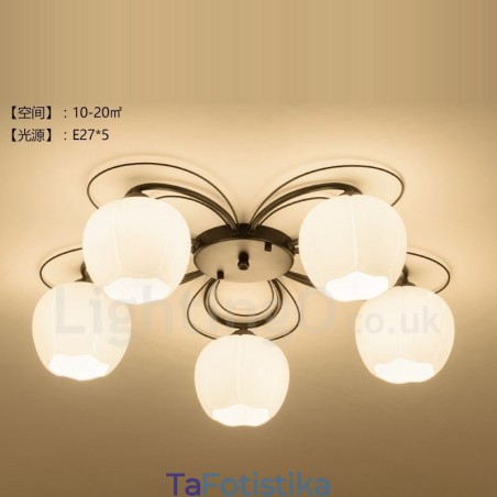 Ενσωματωμένος πολυέλαιος 5 Light Rustic Lodge Ενσωματωμένος πολυέλαιος 5 Light Rustic Lodge