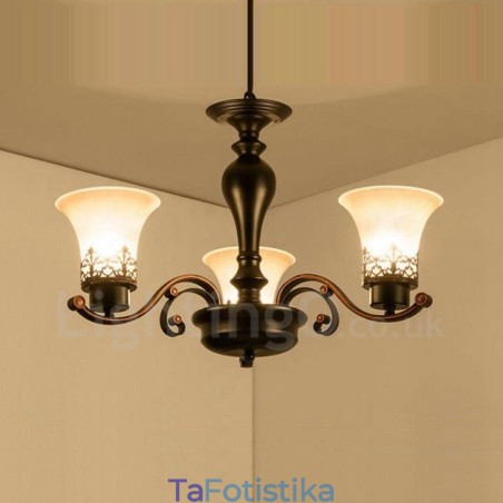 Ενσωματωμένος μεταλλικός πολυέλαιος 3 Light Rustic Lodge Ενσωματωμένος μεταλλικός πολυέλαιος 3 Light Rustic Lodge