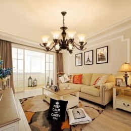 Ενσωματωμένος μεταλλικός πολυέλαιος 8 Light Rustic Lodge