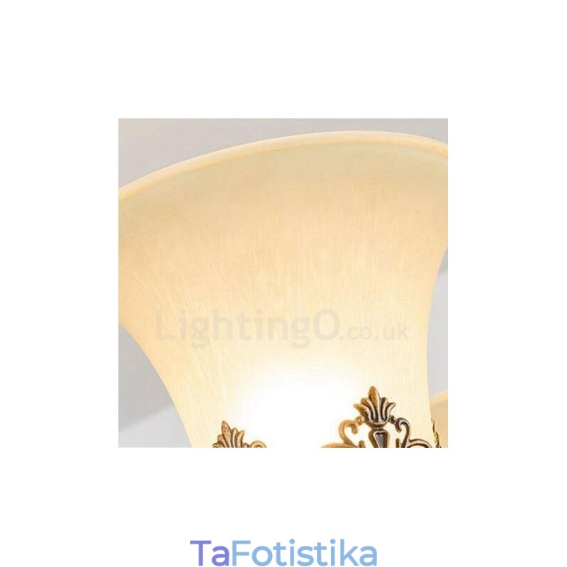 Ενσωματωμένος μεταλλικός πολυέλαιος 8 Light Rustic Lodge