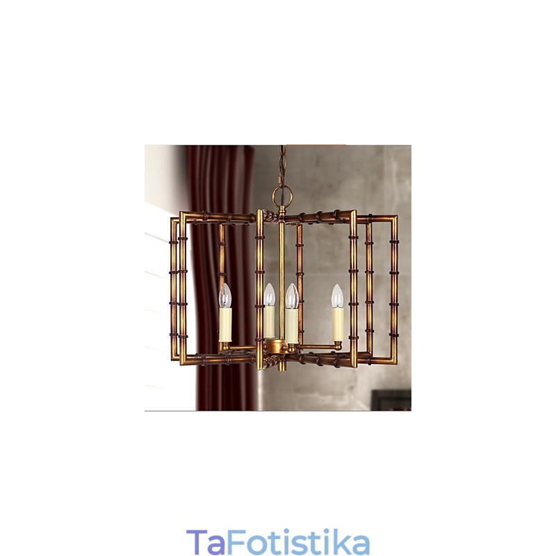 American Country Simple Antique Copper Iron Chandelier Chandelier Creative