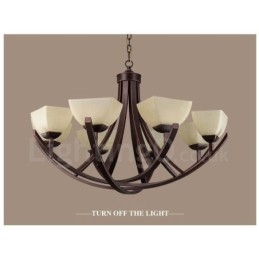 Ενσωματωμένος μεταλλικός πολυέλαιος 8 Light Rustic Lodge